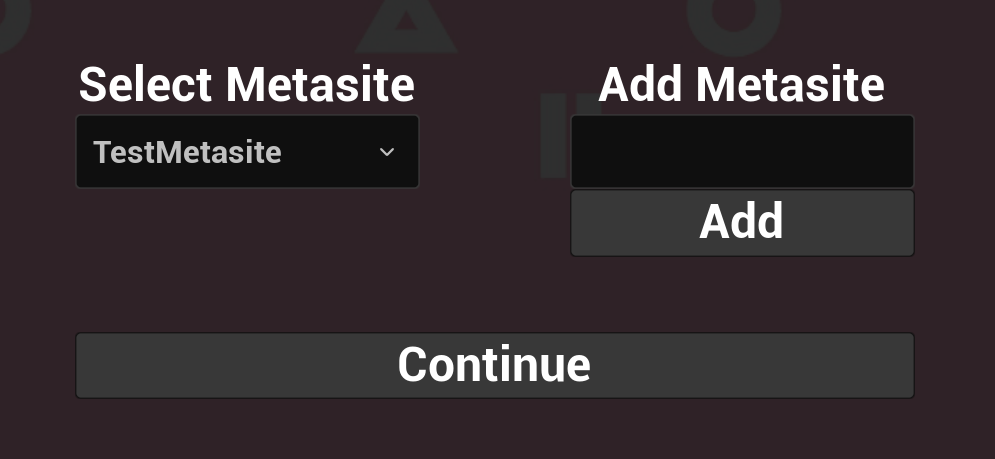 Select your Metasite